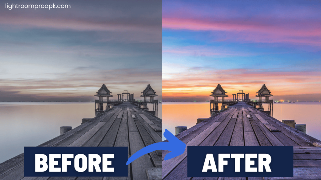 Before and After lightroom mod apk