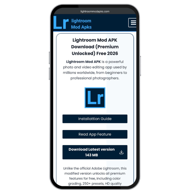 Lightroom mod apks download